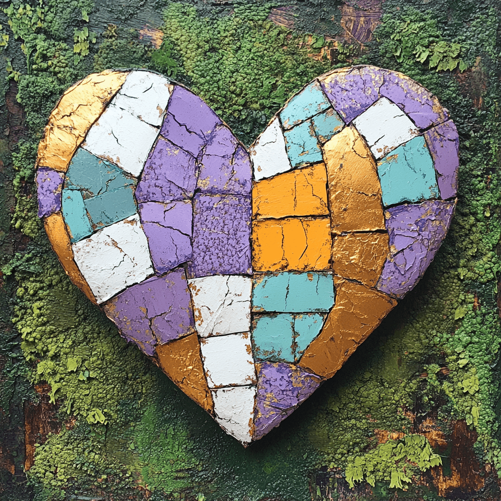 heart made of patchwork